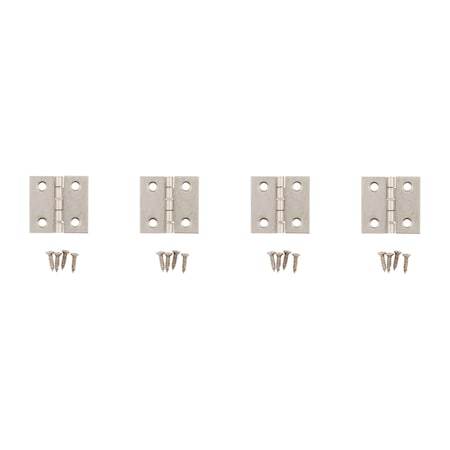 National Hardware National Hardware 1 in. L Satin Nickel Door Hinge 4 pk N211-013
